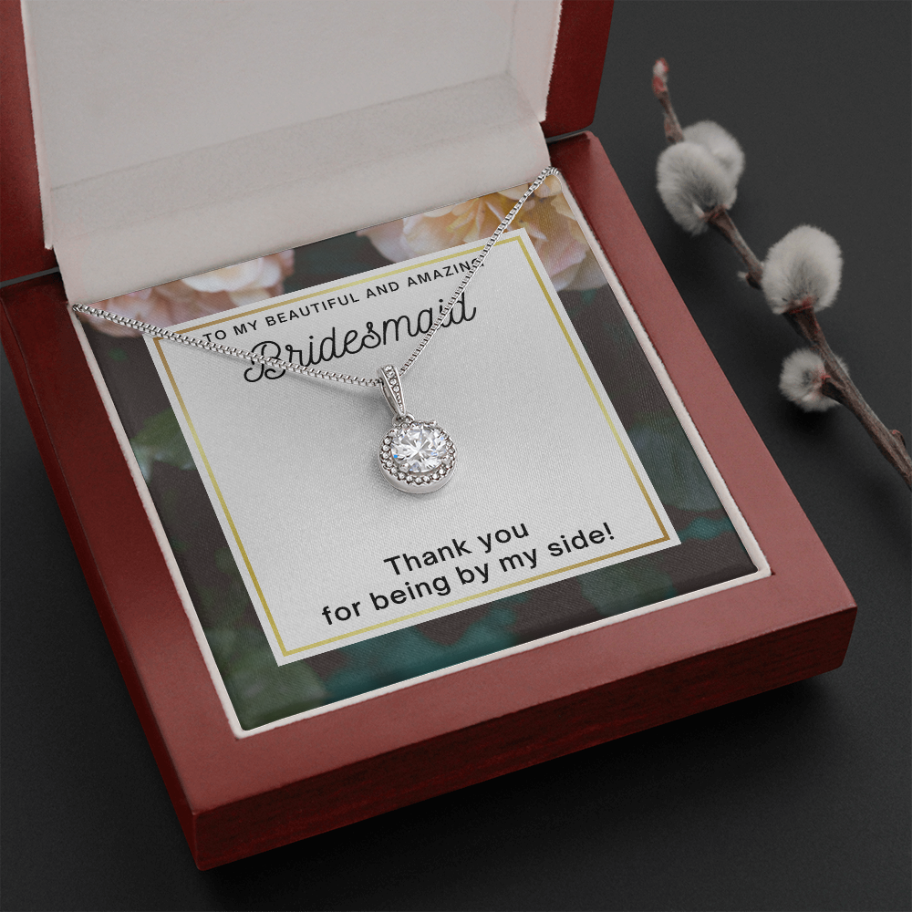 Bridesmaid Thank You Gift, CZ Pendant Necklace