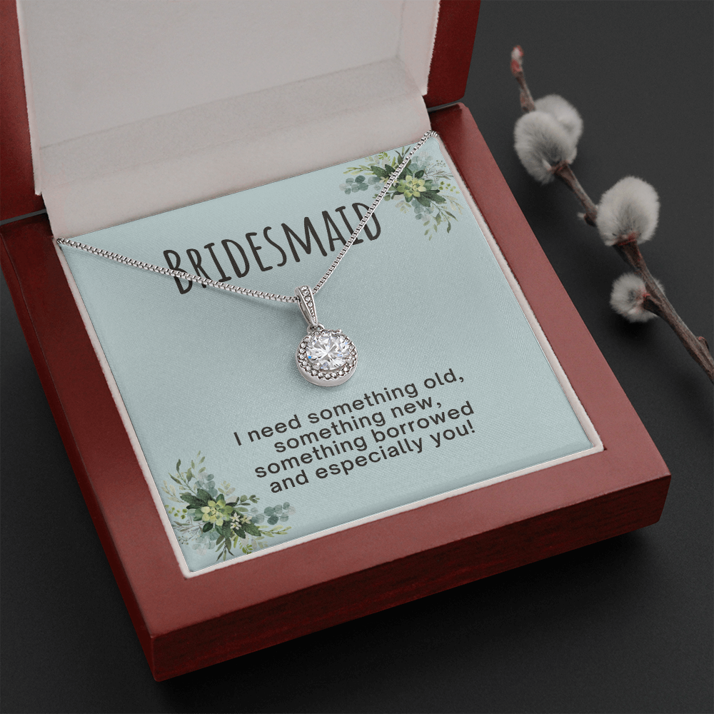 Bridesmaid Proposal Gift, CZ Pendant Necklace