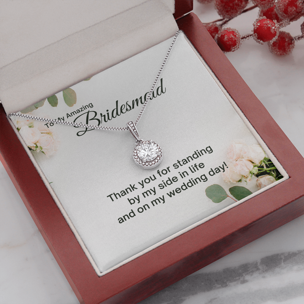 Bridesmaid Thank You Gift, CZ Pendant Necklace