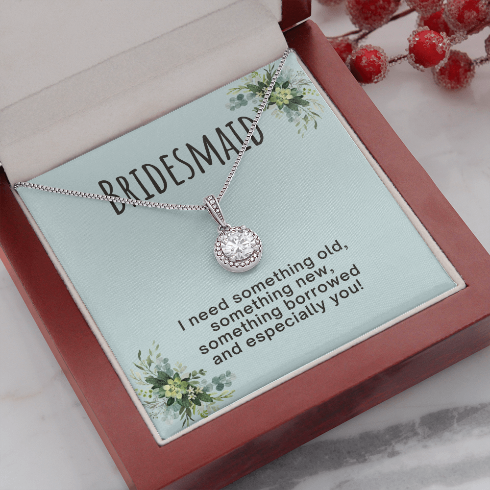 Bridesmaid Proposal Gift, CZ Pendant Necklace