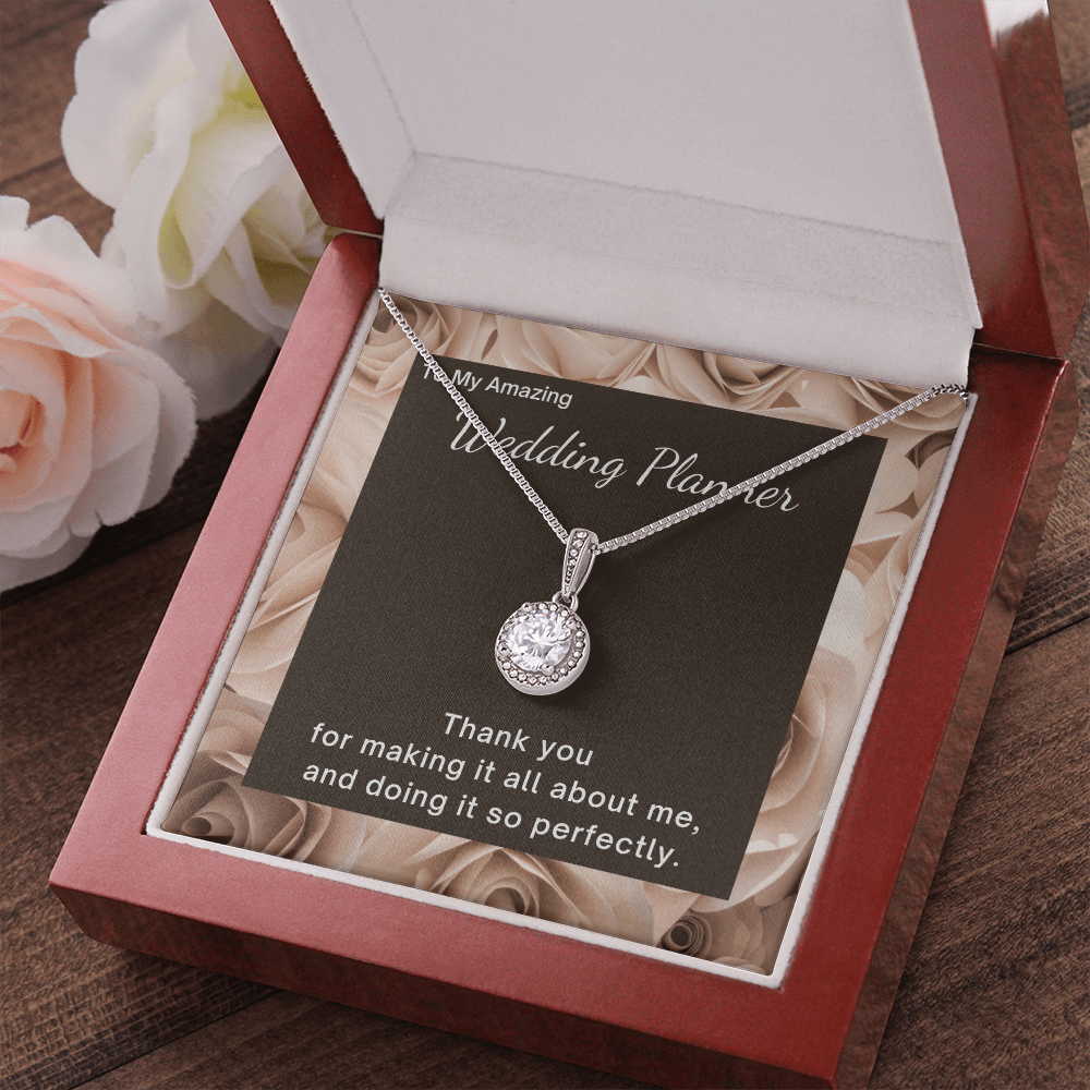 Wedding Planner Thank You Gift, CZ Pendant Necklace