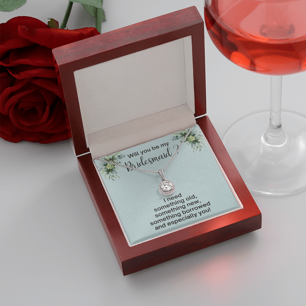 Bridesmaid Proposal Gift, CZ Pendant Necklace