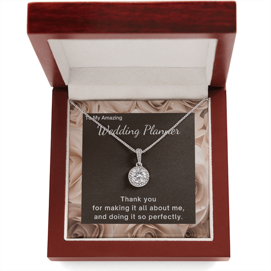 Wedding Planner Thank You Gift, CZ Pendant Necklace