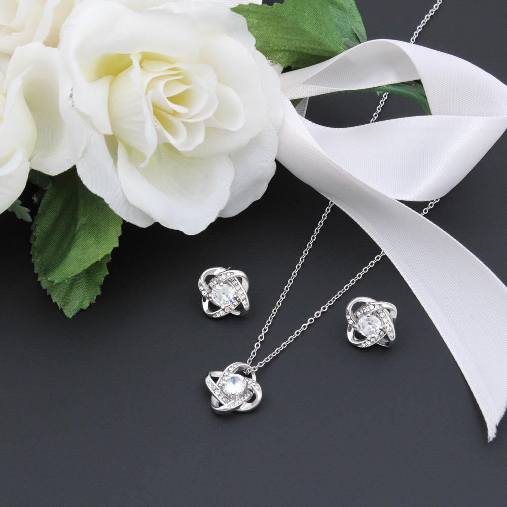 Valentine's Day Gift For Her, Always Belong To You Love Knot Jewelry Set