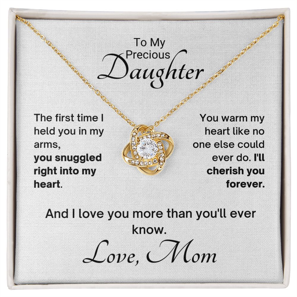From Mom, I'll Cherish You Forever - Love Knot Gift to Daughter