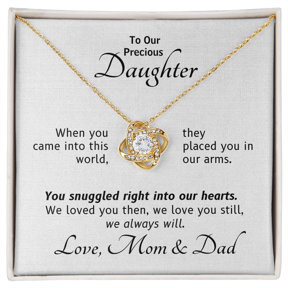 From Mom & Dad, Love You Then, Always Will - Love Knot Gift to Daughter