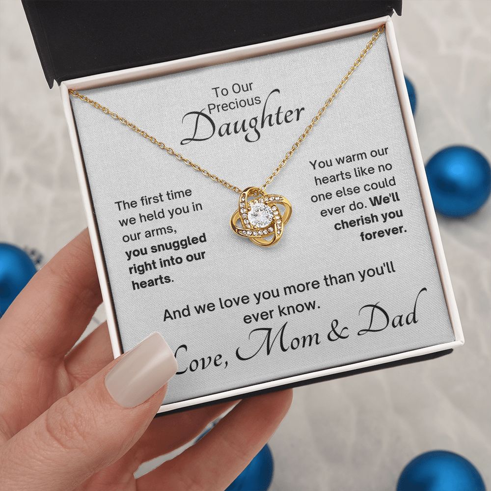 From Mom & Dad, I'll Cherish You Forever - Love Knot Gift to Daughter