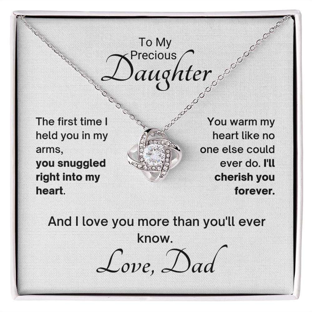 From Dad, I'll Cherish You Forever - Love Knot Gift to Daughter