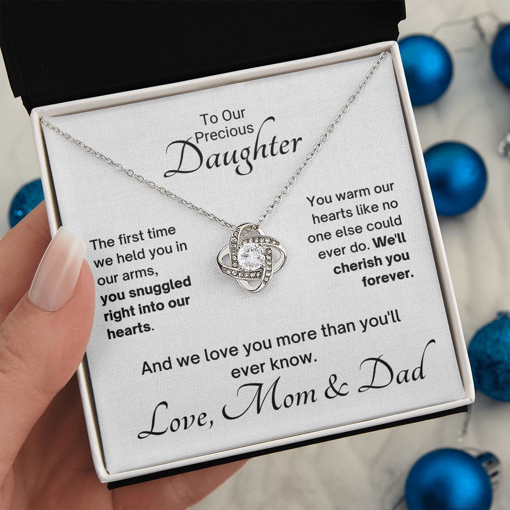 From Mom & Dad, I'll Cherish You Forever - Love Knot Gift to Daughter