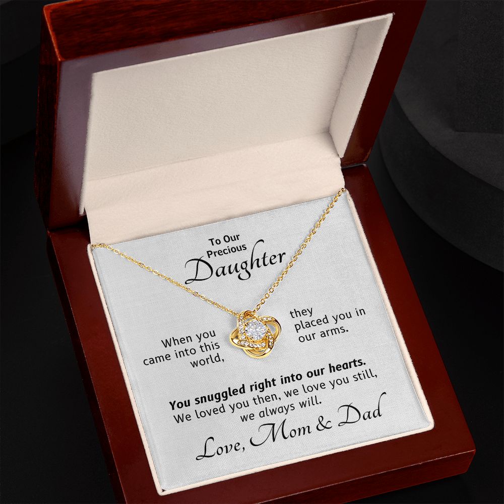From Mom & Dad, Love You Then, Always Will - Love Knot Gift to Daughter