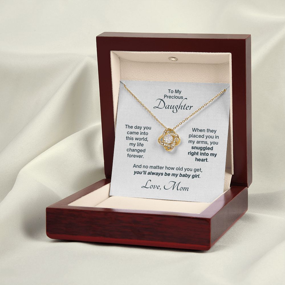 From Mom, Always My Baby Girl - Love Knot Gift to Daughter