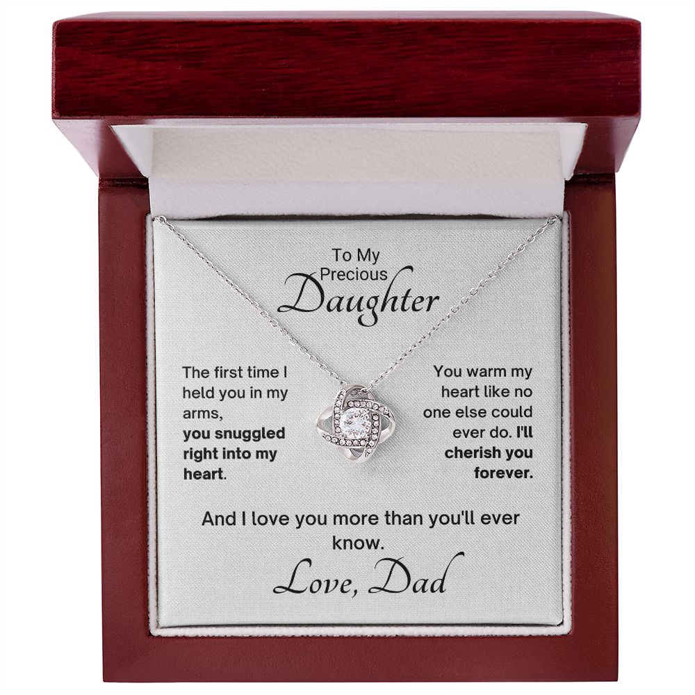 From Dad, I'll Cherish You Forever - Love Knot Gift to Daughter