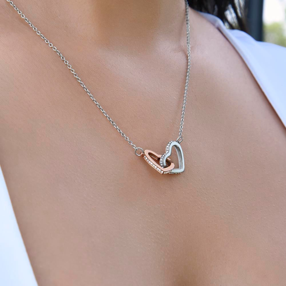 My Love Will Always Be With You - Interlocking Hearts Gift From Mom or Dad