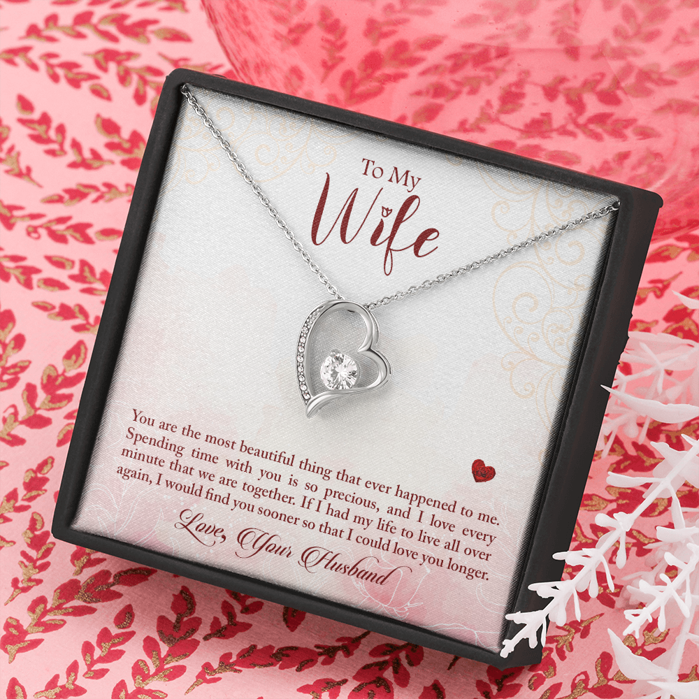 Gift To My Wife, Valentine's Day Gift, A Polished Heart Pendant