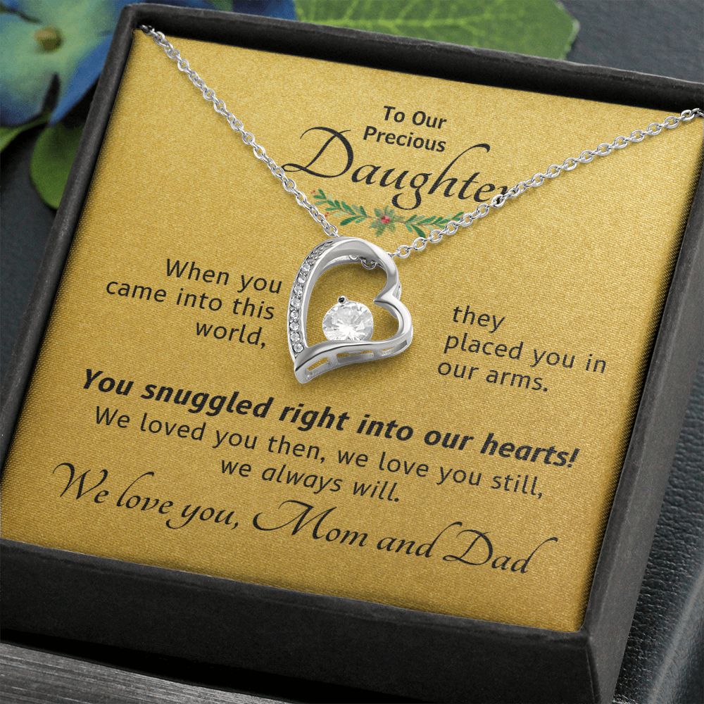 Forever Love Snuggled Into My Heart - Mom & Dad to Daughter Gift
