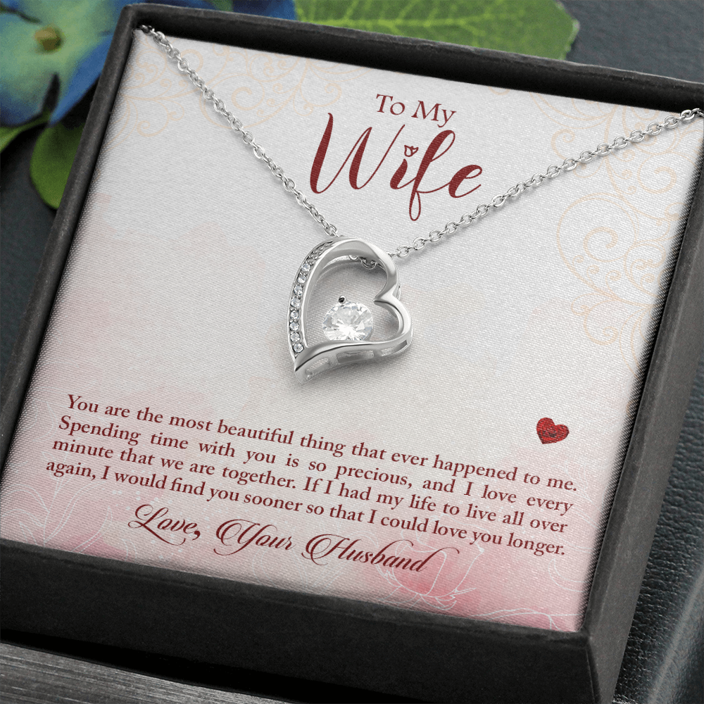 Gift To My Wife, Valentine's Day Gift, A Polished Heart Pendant