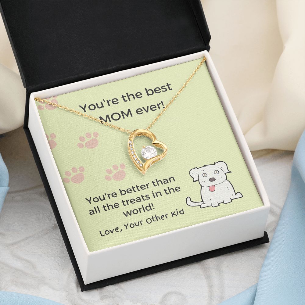 Dog Mom Gift, Forever Love Pendant Necklace