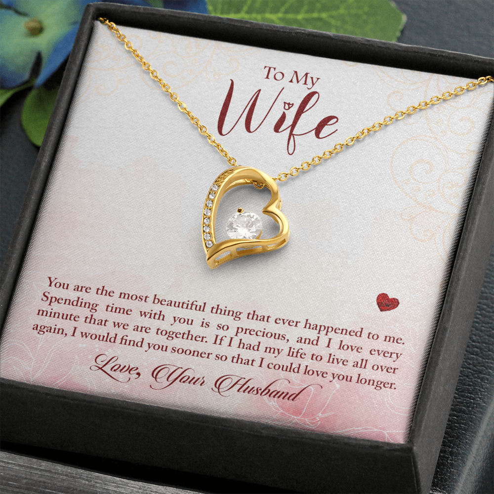 Gift To My Wife, Valentine's Day Gift, A Polished Heart Pendant