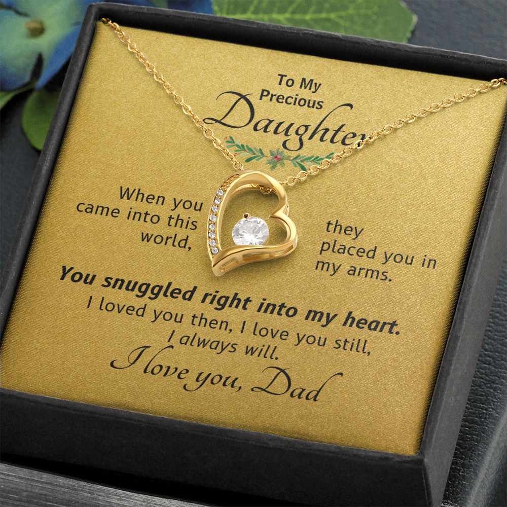 Forever Love Snuggled Into My Heart - Dad to Daughter Gift