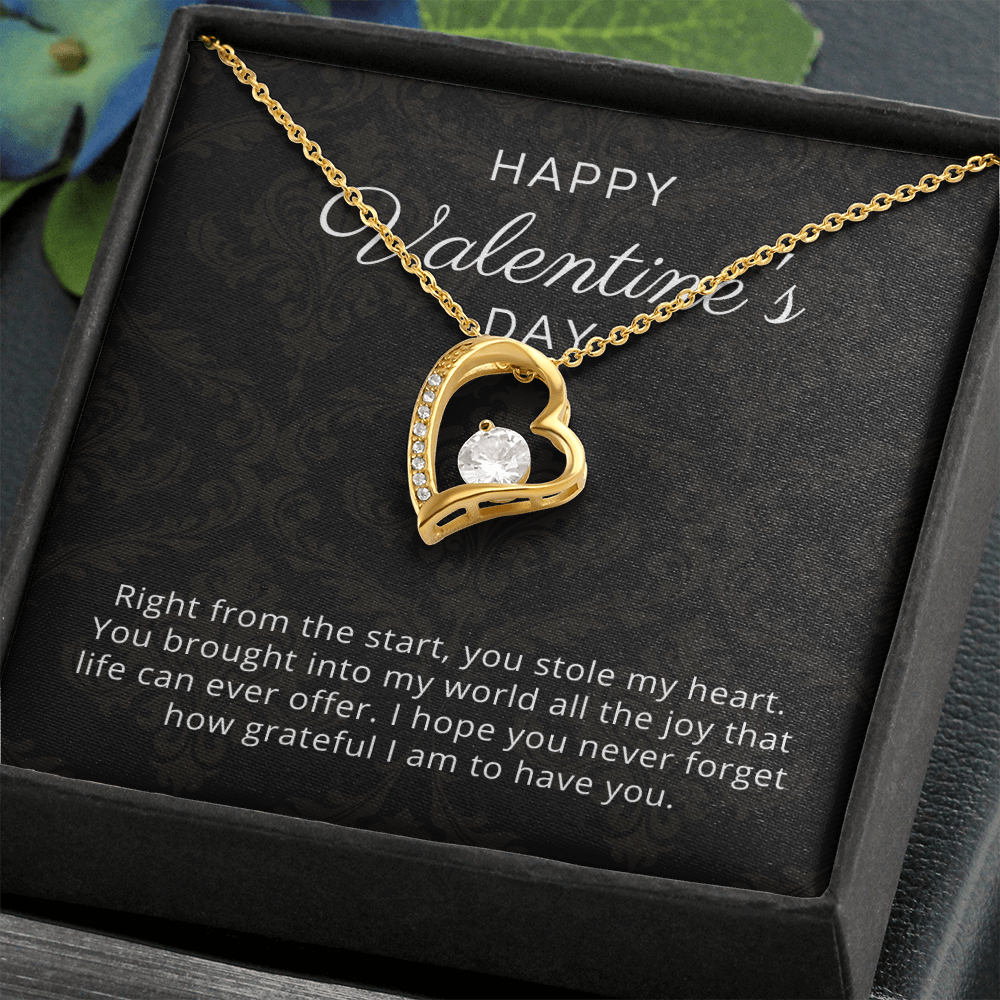 Happy Valentine's Day Gift for Her, Daughter, Girlfriend, Wife, Stepdaughter, Granddaughter, Niece, CZ Heart Pendant Necklace