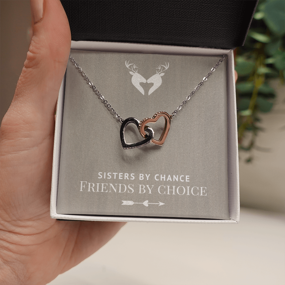 Sister Gift, Stepsister Gift, Interlocking Hearts Pendant