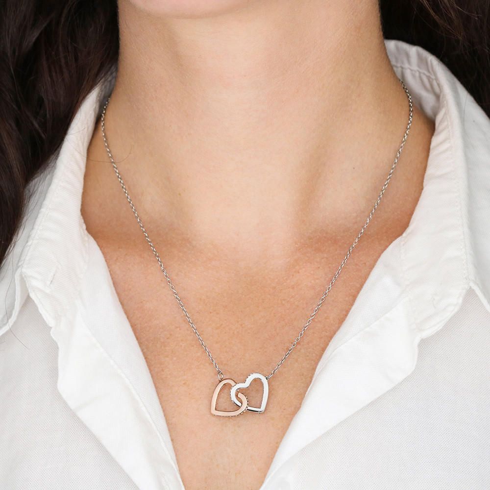 Sister Maid of Honor Proposal Necklace, Interlocking Hearts Pendant