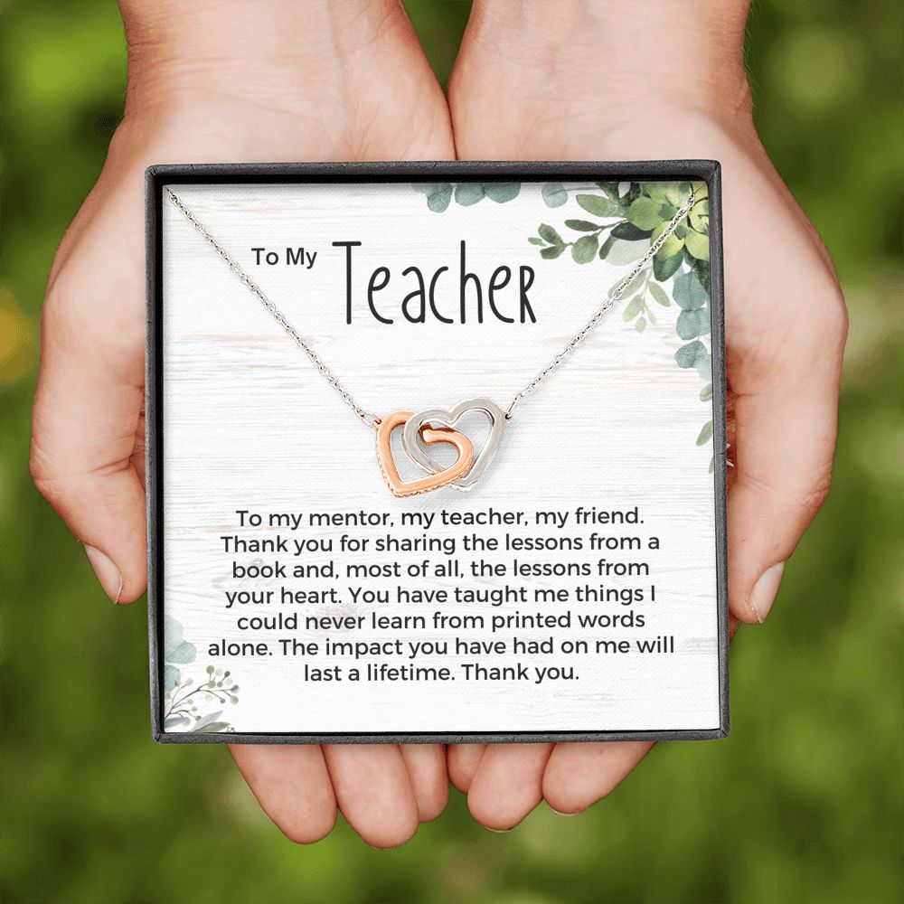 Teacher Appreciation Gift, Interlocking Hearts