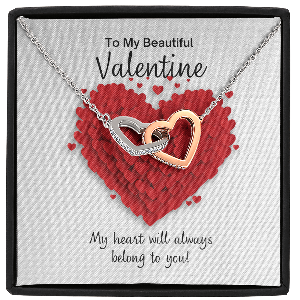 My Heart Will Always Belong To You, Interlocking Hearts Pendant Necklace