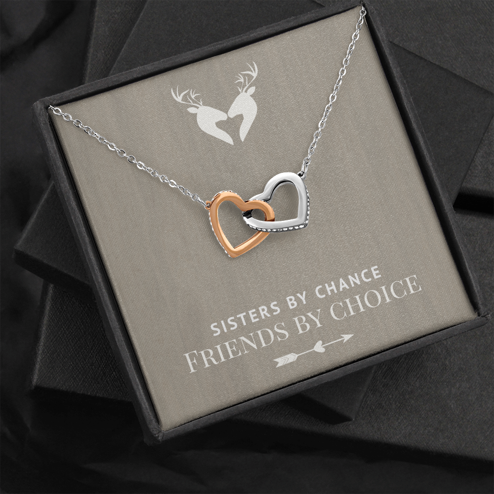 Sister Gift, Stepsister Gift, Interlocking Hearts Pendant