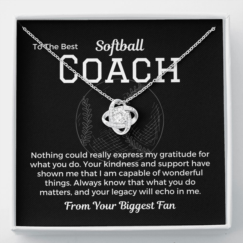 Softball Coach Gift, Pendant Necklace