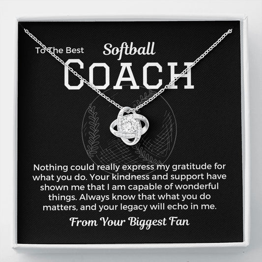 Softball Coach Gift, Pendant Necklace