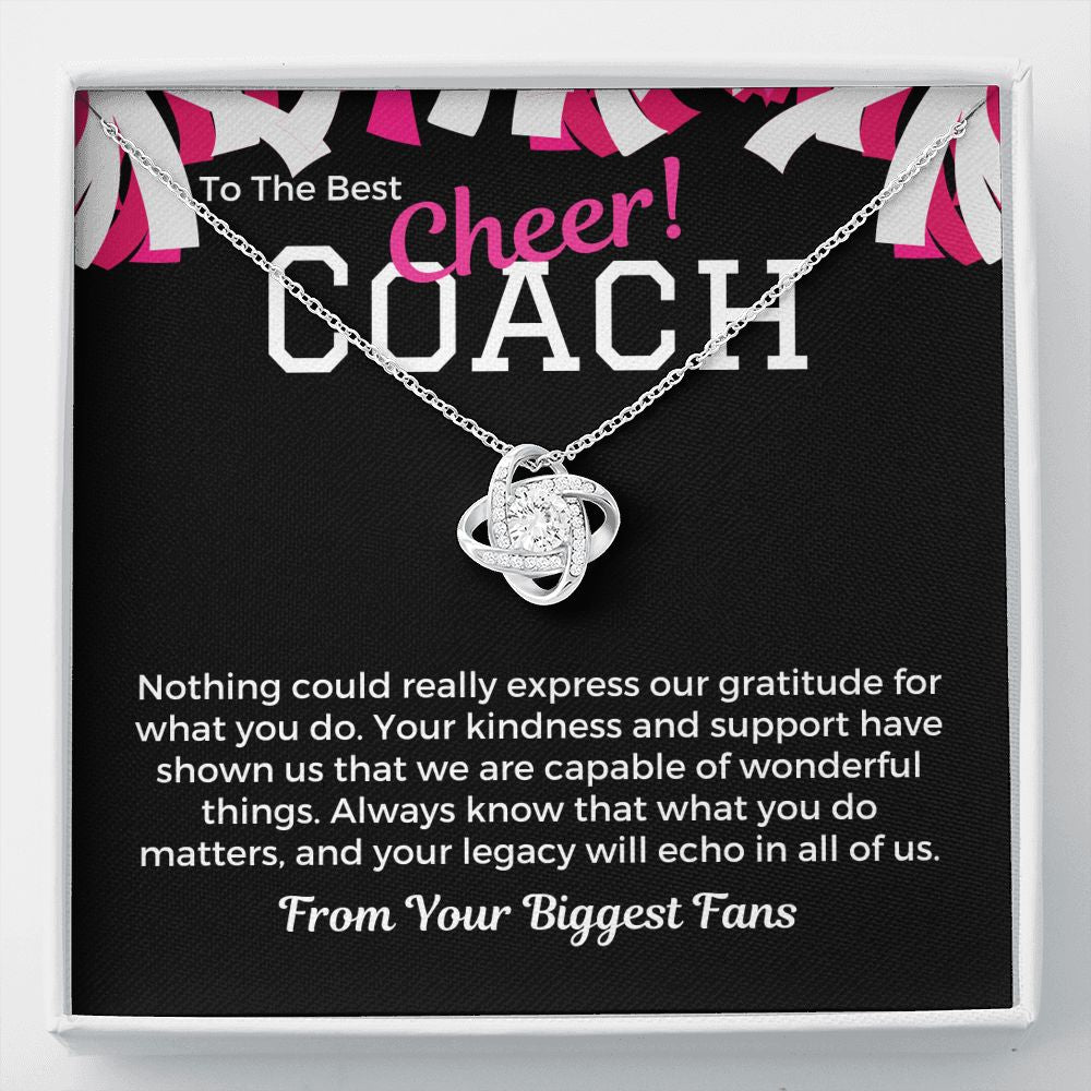 Cheer Coach Gift From Team, Pendant Necklace