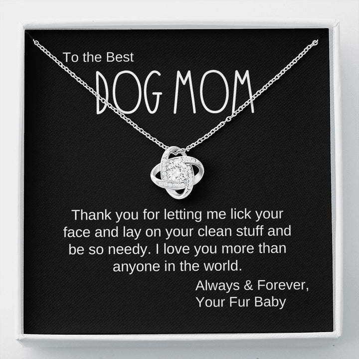 Dog Mom Gift, Love Knot Pendant Necklace