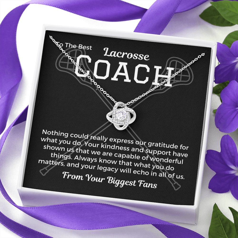 Lacrosse Coach Gift From Team, Pendant Necklace