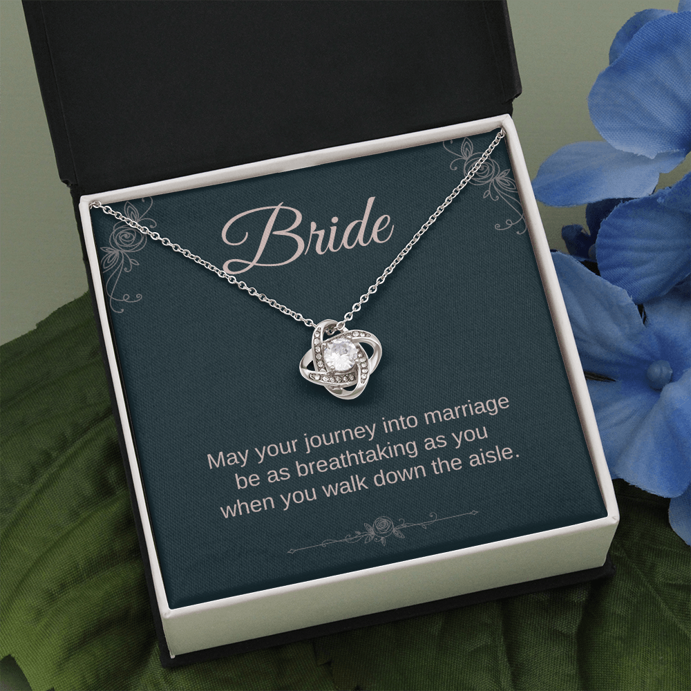 Bride Gift, Love Knot Pendant Necklace