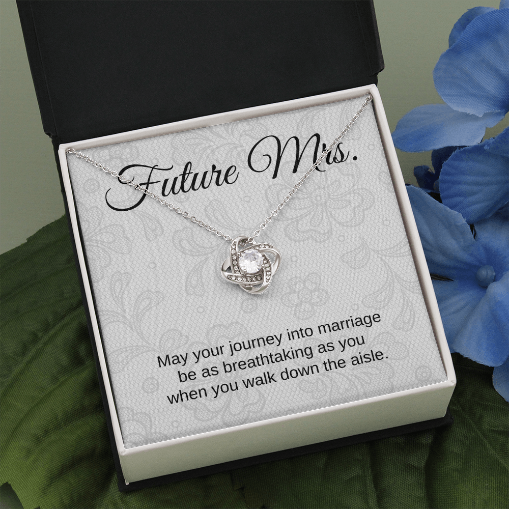 Future Mrs Bride Gift, Love Knot Pendant Necklace