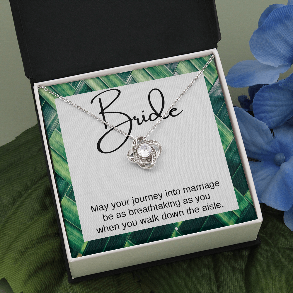 Bride Gift, Love Knot Pendant Necklace