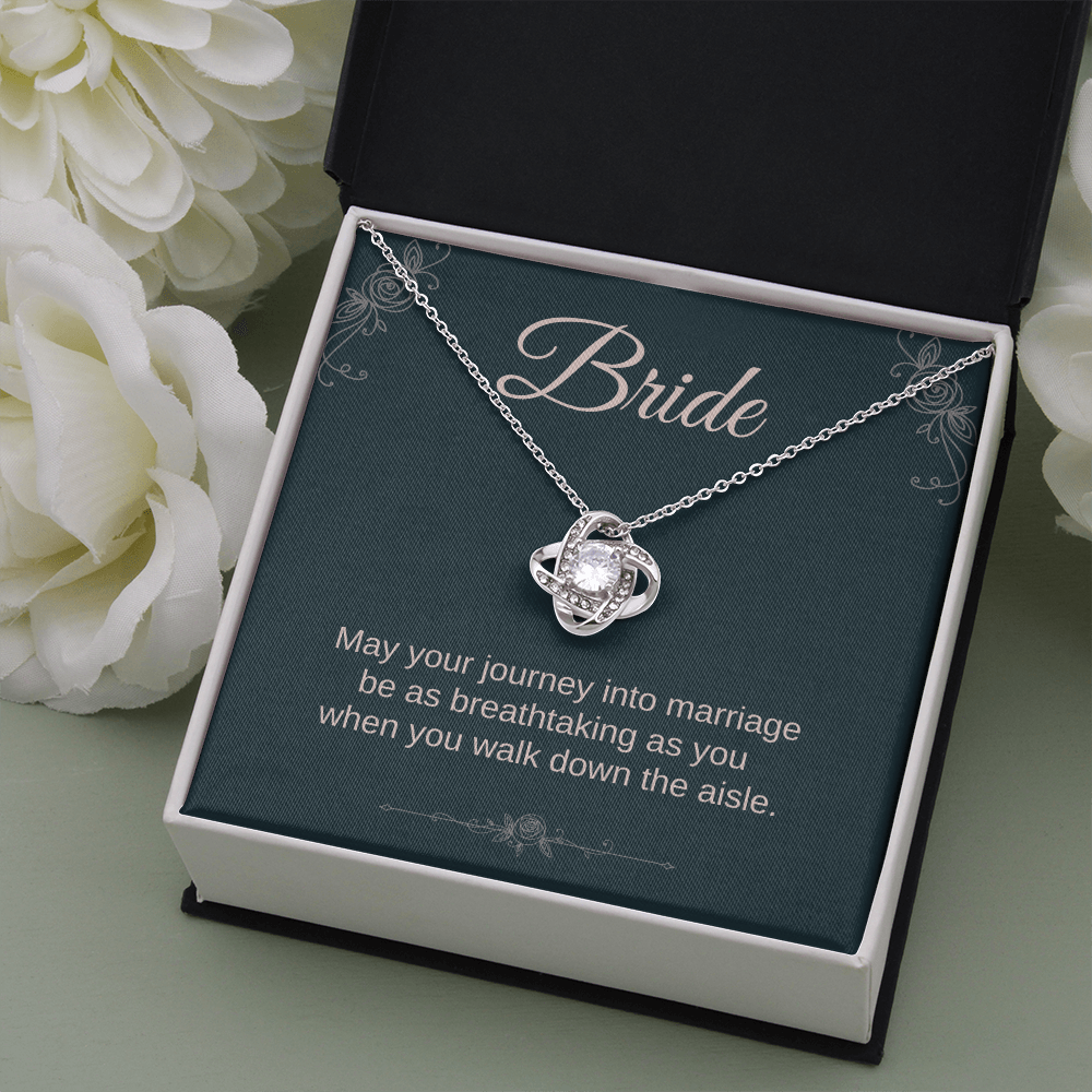 Bride Gift, Love Knot Pendant Necklace