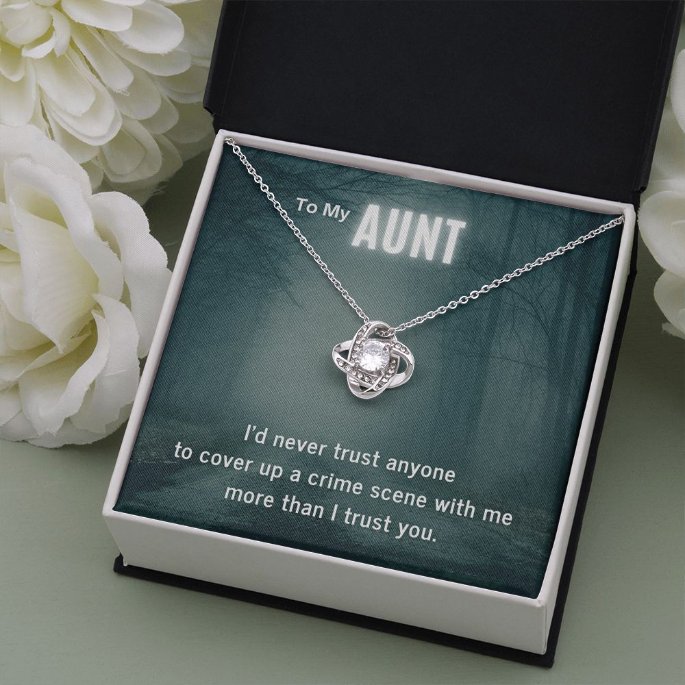 True Crime Junkie Gift for Aunt Pendant Necklace