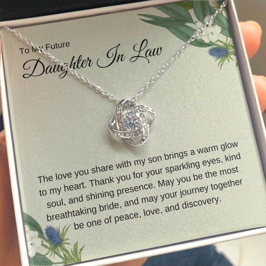 Future Daughter In Law Gift, Love Knot Pendant Necklace