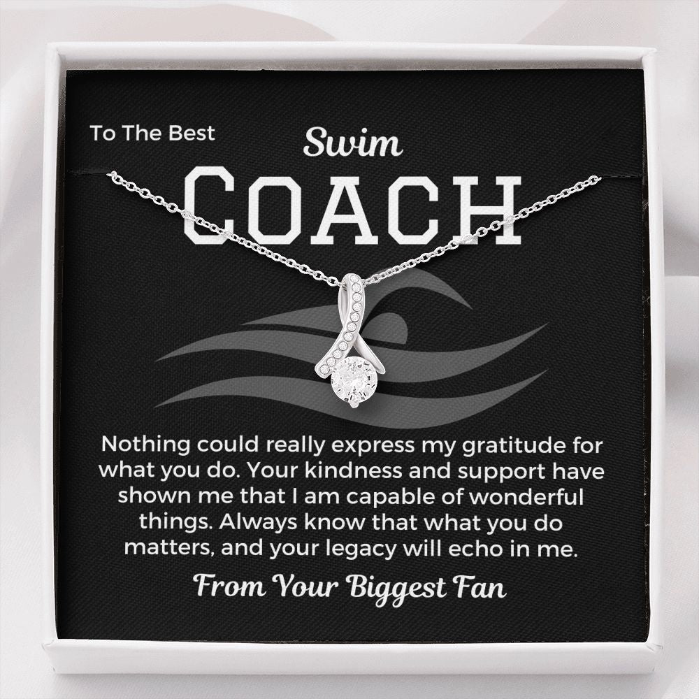 Swim Coach Gift, Pendant Necklace