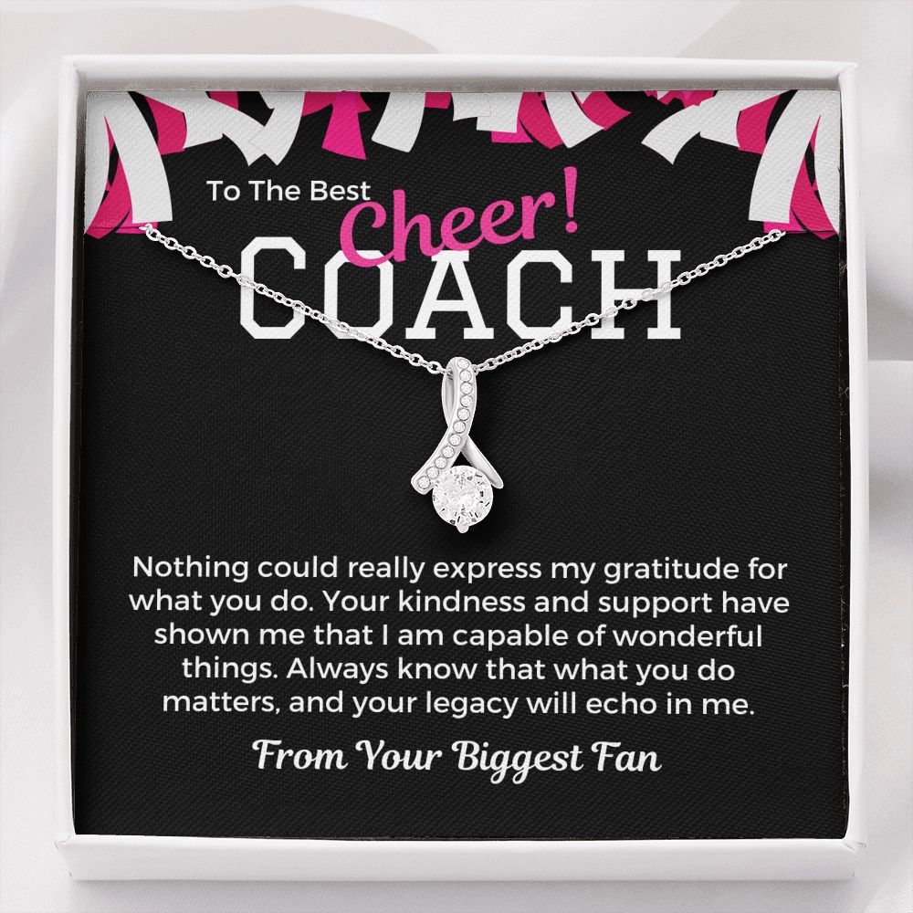 Cheer Coach Gift, Pendant Necklace