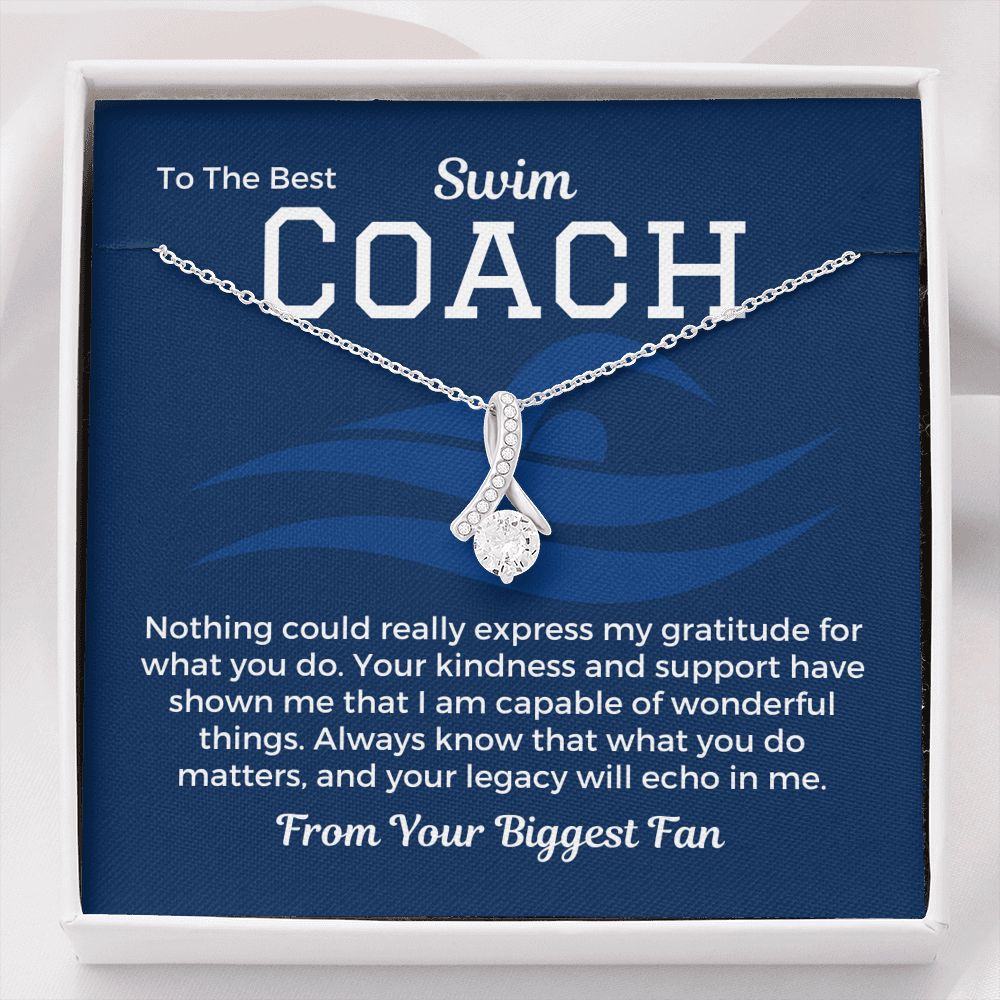 Swim Coach Gift, Pendant Necklace