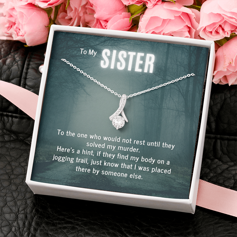 True Crime Junkie Gift for Sister, Pendant Necklace
