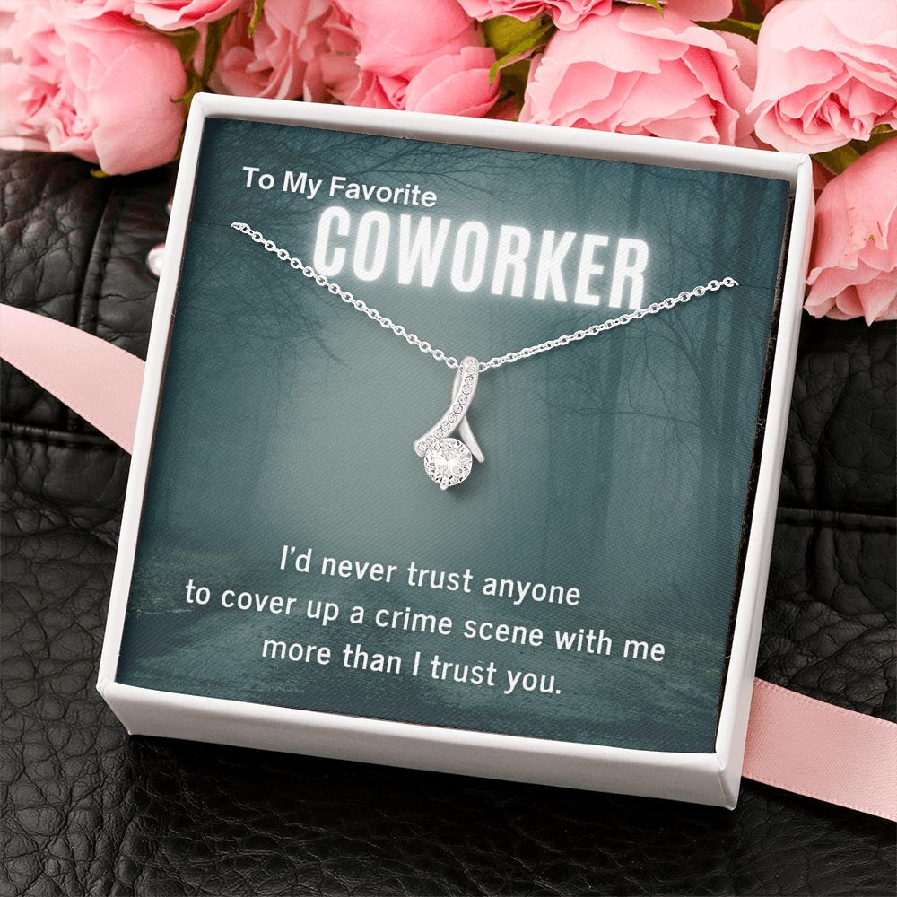 True Crime Junkie Gift for Coworker Pendant Necklace