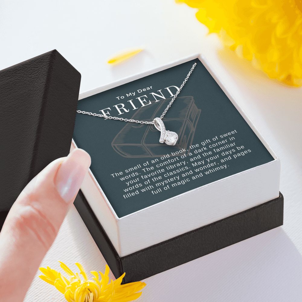 Dark Academia Friend Gift Pendant Necklace