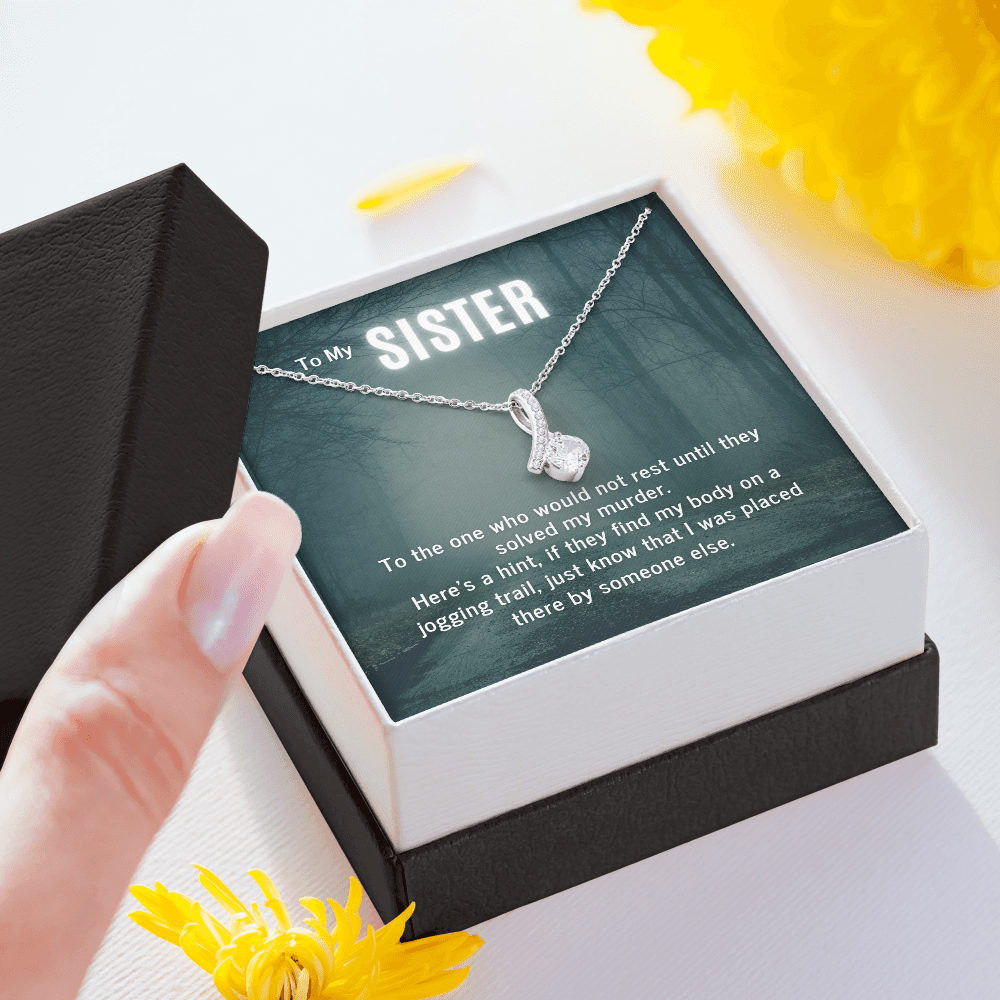 True Crime Junkie Gift for Sister, Pendant Necklace