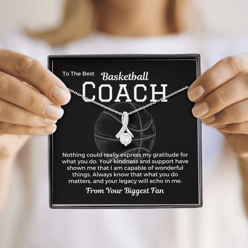 Basketball Coach Gift, Pendant Necklace