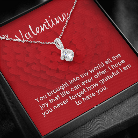 Valentines Day Gift for Her, CZ Pendant Necklace