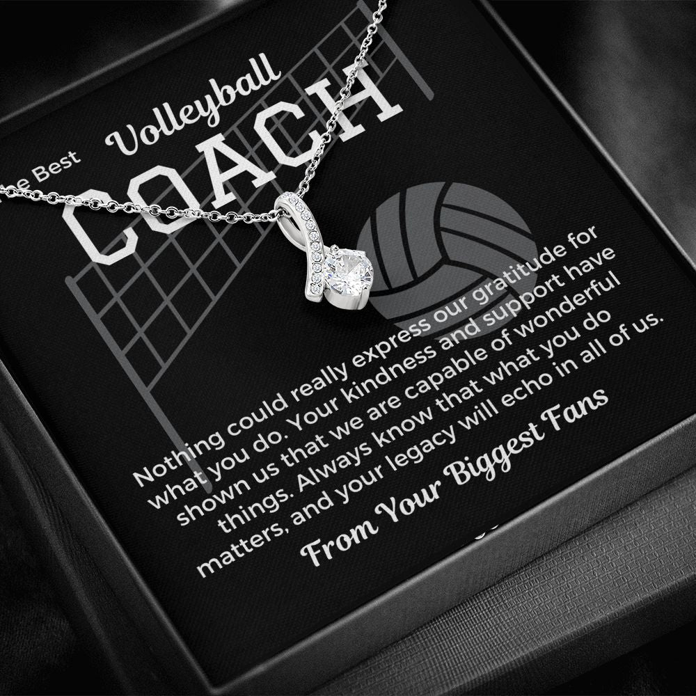 Gift To Volleyball Coach From Team, Pendant Necklace
